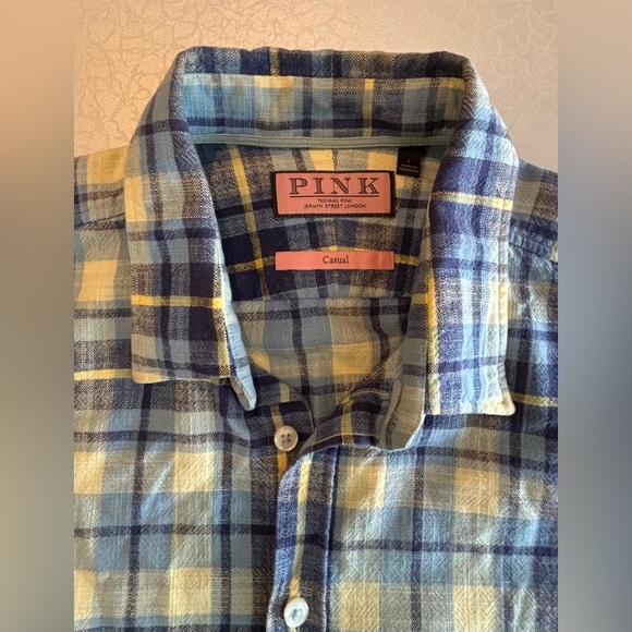 Thomas Pink | PINK men’s plaid shirt. Size: L - Picture 6 of 16